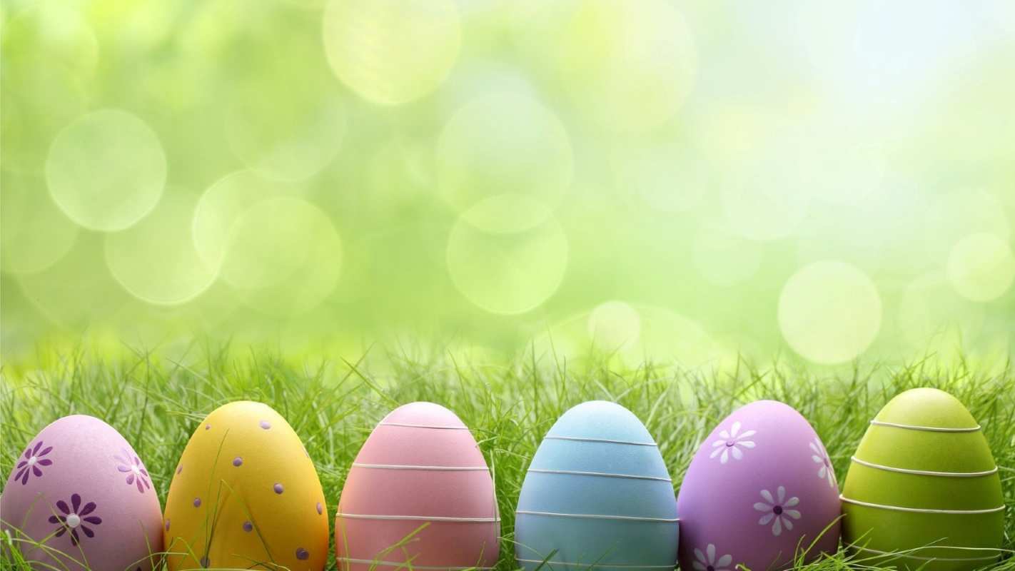 Открытка пасхальная открытка с крупным текстом  с пасхой  Happy Easter 